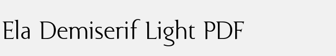 Ela Demiserif Light PDF